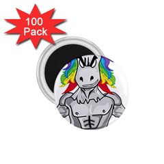 Angry Unicorn 1 75  Magnets (100 Pack) 