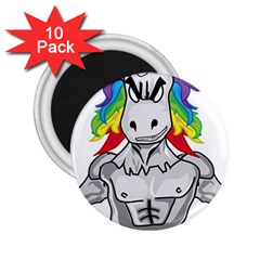 Angry Unicorn 2 25  Magnets (10 Pack)  by KAllan