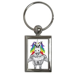 Angry Unicorn Key Chains (rectangle)  by KAllan