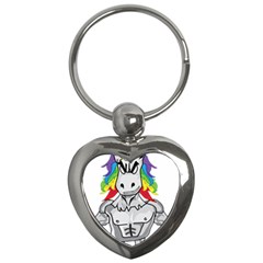 Angry Unicorn Key Chains (heart)  by KAllan