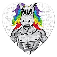 Angry Unicorn Jigsaw Puzzle (heart) by KAllan