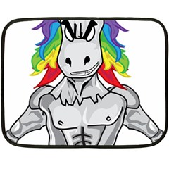 Angry Unicorn Double Sided Fleece Blanket (mini)  by KAllan