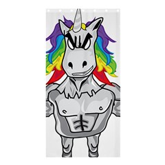 Angry Unicorn Shower Curtain 36  X 72  (stall)  by KAllan