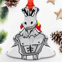 Angry Unicorn Christmas Tree Ornament (two Sides)