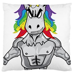 Angry Unicorn Large Cushion Case (one Side)