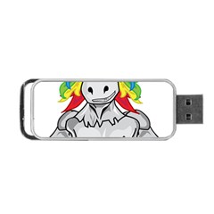 Angry Unicorn Portable Usb Flash (two Sides)