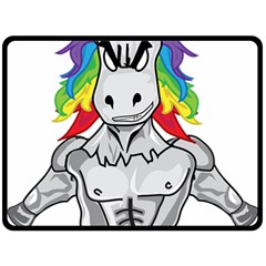 Angry Unicorn Double Sided Fleece Blanket (large)  by KAllan