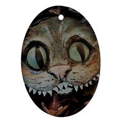 Cheshire Cat Oval Ornament (two Sides)