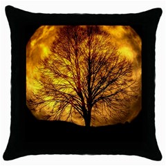 Moon  Throw Pillow Case (black)