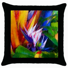 Palms02 Throw Pillow Case (black) by psweetsdesign