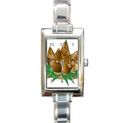 Young Bamboo Rectangle Italian Charm Watch by Mariart