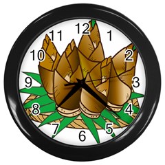 Young Bamboo Wall Clocks (black)