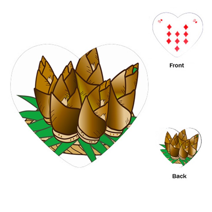 Young Bamboo Playing Cards (Heart) 