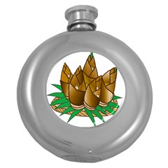 Young Bamboo Round Hip Flask (5 Oz)