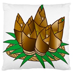 Young Bamboo Large Flano Cushion Case (one Side) by Mariart