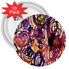 Autumnn Rainbow 3  Buttons (10 Pack) 