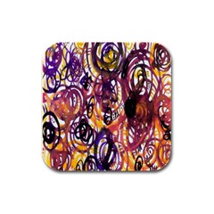 Autumnn Rainbow Rubber Square Coaster (4 Pack) 