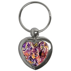 Autumnn Rainbow Key Chains (heart)  by Mariart