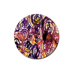 Autumnn Rainbow Rubber Round Coaster (4 Pack)  by Mariart