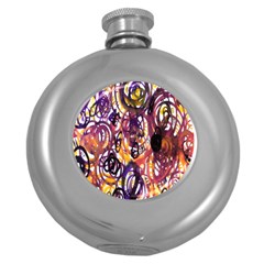 Autumnn Rainbow Round Hip Flask (5 Oz) by Mariart