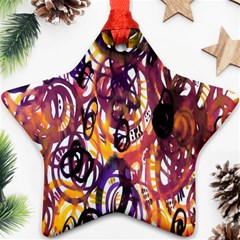 Autumnn Rainbow Star Ornament (two Sides) by Mariart