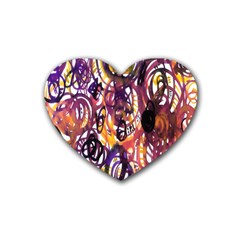 Autumnn Rainbow Heart Coaster (4 Pack)  by Mariart