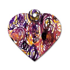 Autumnn Rainbow Dog Tag Heart (one Side) by Mariart