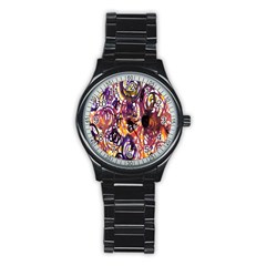 Autumnn Rainbow Stainless Steel Round Watch by Mariart