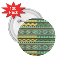 Bezold Effect Traditional Medium Dimensional Symmetrical Different Similar Shapes Triangle Green Yel 2 25  Buttons (100 Pack)  by Mariart