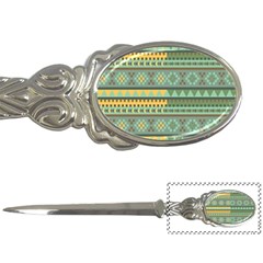 Bezold Effect Traditional Medium Dimensional Symmetrical Different Similar Shapes Triangle Green Yel Letter Openers by Mariart