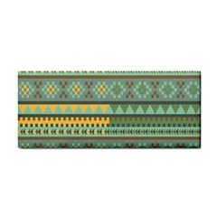 Bezold Effect Traditional Medium Dimensional Symmetrical Different Similar Shapes Triangle Green Yel Cosmetic Storage Cases by Mariart