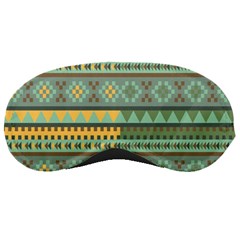 Bezold Effect Traditional Medium Dimensional Symmetrical Different Similar Shapes Triangle Green Yel Sleeping Masks by Mariart