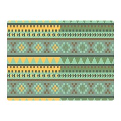 Bezold Effect Traditional Medium Dimensional Symmetrical Different Similar Shapes Triangle Green Yel Double Sided Flano Blanket (mini)  by Mariart