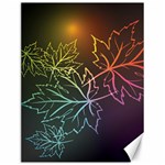 Beautiful Maple Leaf Neon Lights Leaves Marijuana Canvas 12  x 16   11.86 x15.41  Canvas - 1