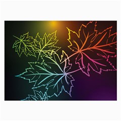 Beautiful Maple Leaf Neon Lights Leaves Marijuana Large Glasses Cloth by Mariart