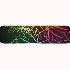 Beautiful Maple Leaf Neon Lights Leaves Marijuana Large Bar Mats by Mariart