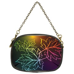 Beautiful Maple Leaf Neon Lights Leaves Marijuana Chain Purses (one Side)  by Mariart