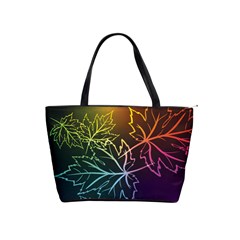 Beautiful Maple Leaf Neon Lights Leaves Marijuana Shoulder Handbags by Mariart