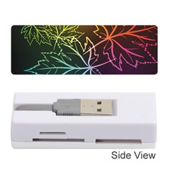 Beautiful Maple Leaf Neon Lights Leaves Marijuana Memory Card Reader (stick) 