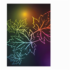 Beautiful Maple Leaf Neon Lights Leaves Marijuana Small Garden Flag (two Sides) by Mariart