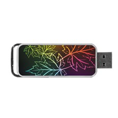 Beautiful Maple Leaf Neon Lights Leaves Marijuana Portable Usb Flash (two Sides)