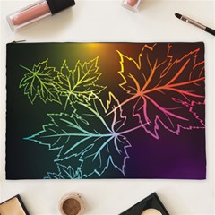 Beautiful Maple Leaf Neon Lights Leaves Marijuana Cosmetic Bag (xxl) 