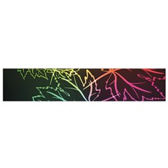 Beautiful Maple Leaf Neon Lights Leaves Marijuana Flano Scarf (small) by Mariart