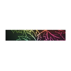 Beautiful Maple Leaf Neon Lights Leaves Marijuana Flano Scarf (mini) by Mariart