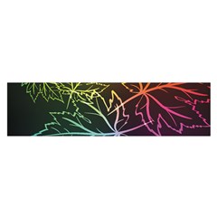 Beautiful Maple Leaf Neon Lights Leaves Marijuana Satin Scarf (oblong) by Mariart