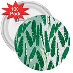 Banana Leaf Green Polka Dots 3  Buttons (100 pack)  Front