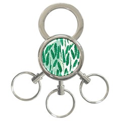 Banana Leaf Green Polka Dots 3-ring Key Chains by Mariart