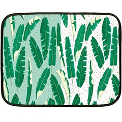 Banana Leaf Green Polka Dots Double Sided Fleece Blanket (mini) 