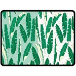 Banana Leaf Green Polka Dots Fleece Blanket (Large)  80 x60  Blanket Front