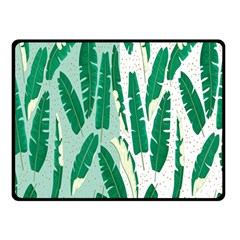 Banana Leaf Green Polka Dots Fleece Blanket (small)